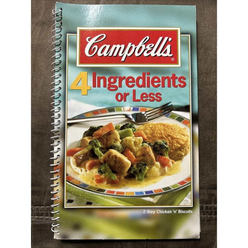 Set Of 2 Campbell Cookbooks: 4 Ingredients Or‎ Less And Celebrations